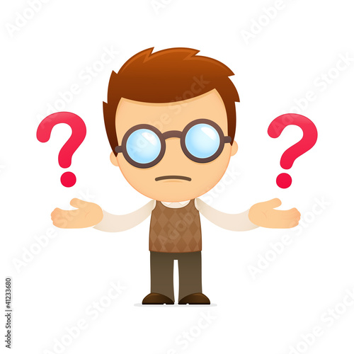 Vector: funny cartoon genius funny cartoon genius