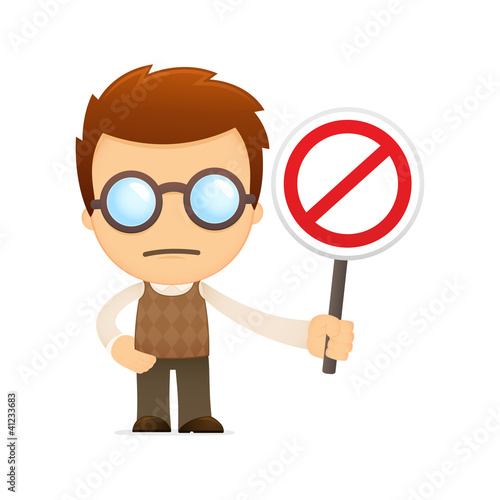 Vector: funny cartoon genius funny cartoon genius
