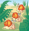 Vector: funny snails funny snails