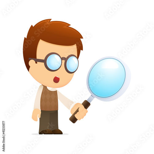 Vector: funny cartoon genius funny cartoon genius