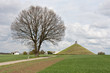 Statue Lion's Mound at battlefield of Waterloo, Belgium