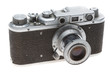 Old camera on a white background