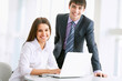 Business people working on laptop