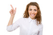 Happy young business woman