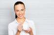 Business woman with cup of coffe