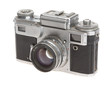 Old camera on a white background