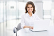 Business woman with laptop