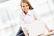 Business woman using a laptop