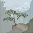 Detaily fotografie Tree on a mountain ledge