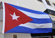 Cuban flag on the building Cuban flag on the building