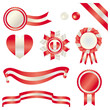 set of a austrian national flag
