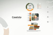 Creativity in graphics - business charts and statistics