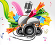 abstract musical background with sound