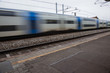 Panning on a moving fast train. Turin, italy.