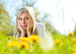 Girl lying in the grass Girl lying in the grass