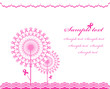 vector illustration of an abstract pink Support Ribbon  backgrou