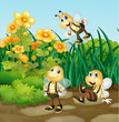 Bee in garden