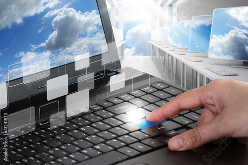 Photo: cloud network concept cloud network concept