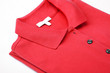 Red polo shirt