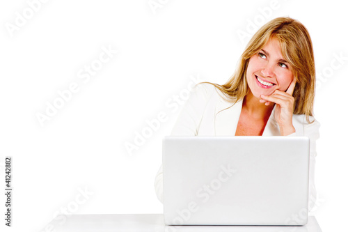 Photo: Thoughtful business woman Thoughtful business woman