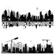 City skyline shiluettes.Vector illustration.