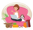 Vector Illustration: Online Shopper