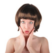 Surprised Woman on White Background Surprised Woman on White Background