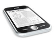 The News. Black Smartphone browsing The News.