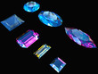 Diamonds  on black  background