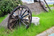 old wooden wheel of a cart old wooden wheel of a cart