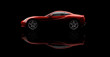 roter sportwagen im studio