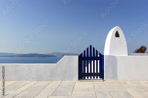 Photo: Classical Greek architecture of the streets in Oia Classical Greek architecture of the streets in Oia