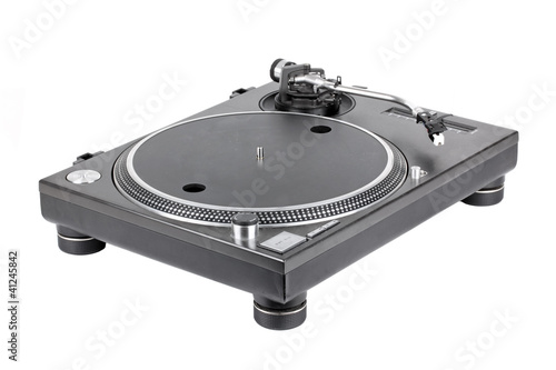 Photo: Turntable on white background Turntable on white background