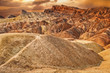 Zabriskie point desert sunset