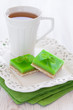 Lime mint cookie bar