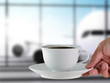 coffee cup at the airport