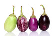 Ripe eggplant isolated on a white background