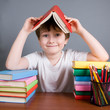 Boy and books