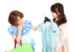 Beautiful shopping women. Portrait of asian women.