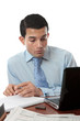 Foto: Businessman at desk working Businessman at desk working