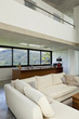 beautiful modern house in cement, interior, living room beautiful modern house in cement, interior, living room