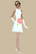 Beautiful girl in wedding dress