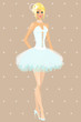 Beautiful girl in wedding dress