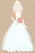 Beautiful girl in wedding dress