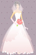 Beautiful girl in wedding dress
