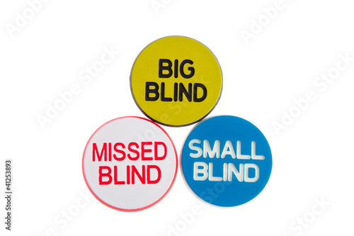 Photo: Big, small and missed blind on white Big, small and missed blind on white