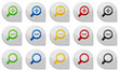 Lupe glossy icons, buttons