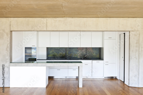 Photo: modern concrete house with hardwood floor, kitchen modern concrete house with hardwood floor, kitchen