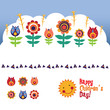 Flower design elements Flower design elements