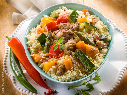 Foto: cous cous with meat and vegetables cous cous with meat and vegetables
